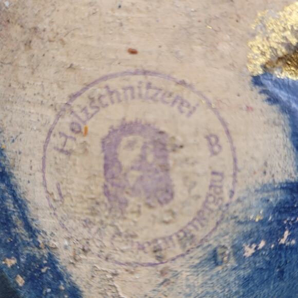 VTG Nativity Jesus Mary Joseph German Italian HolzSchnitzerei Carved Wood - Picture 8 of 8